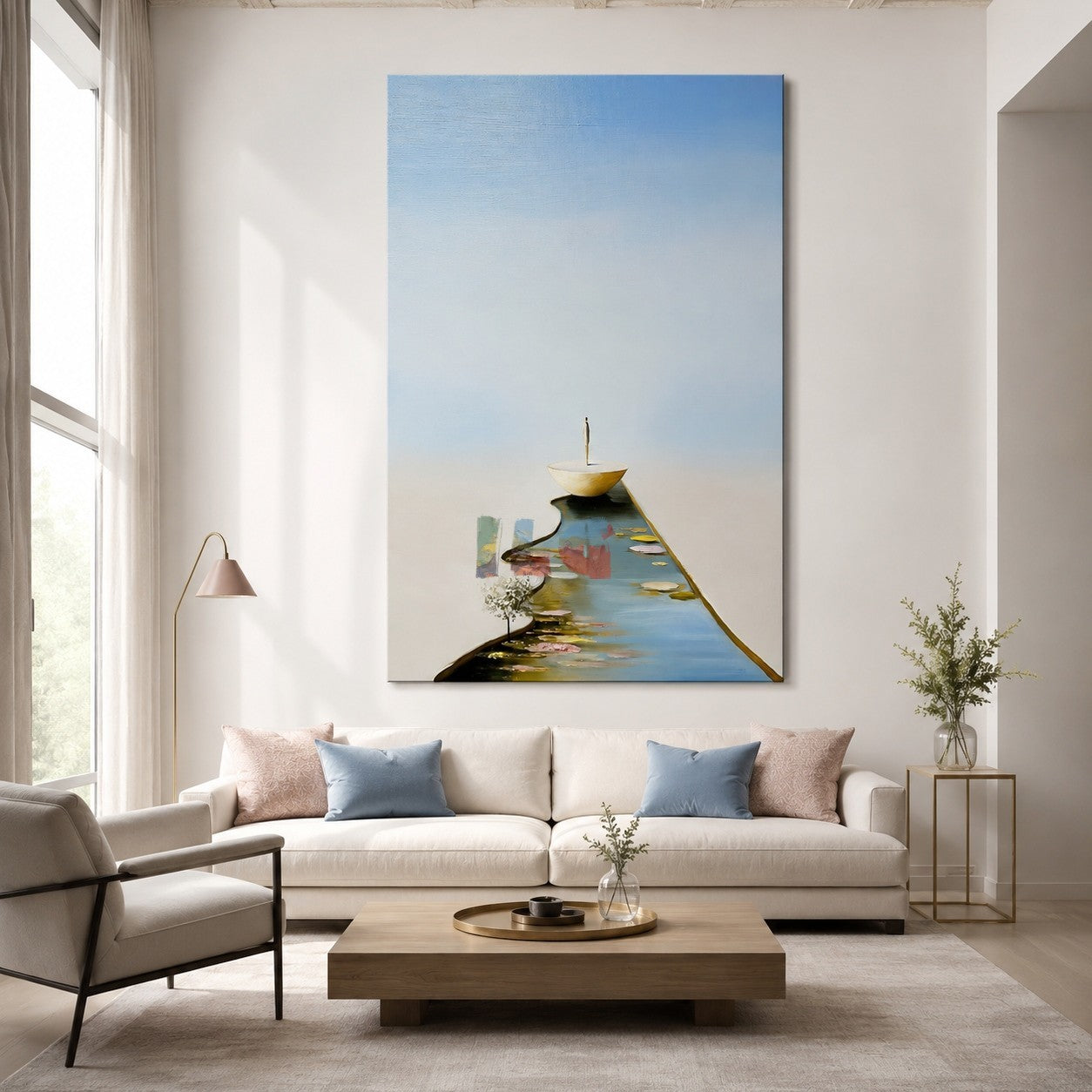 A Quiet Passage Beyond – Minimalist Surreal Landscape Wall Art