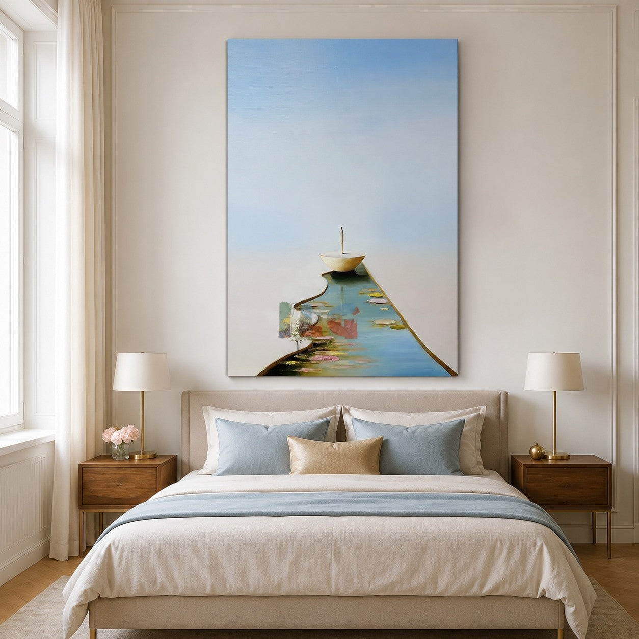 A Quiet Passage Beyond – Minimalist Surreal Landscape Wall Art