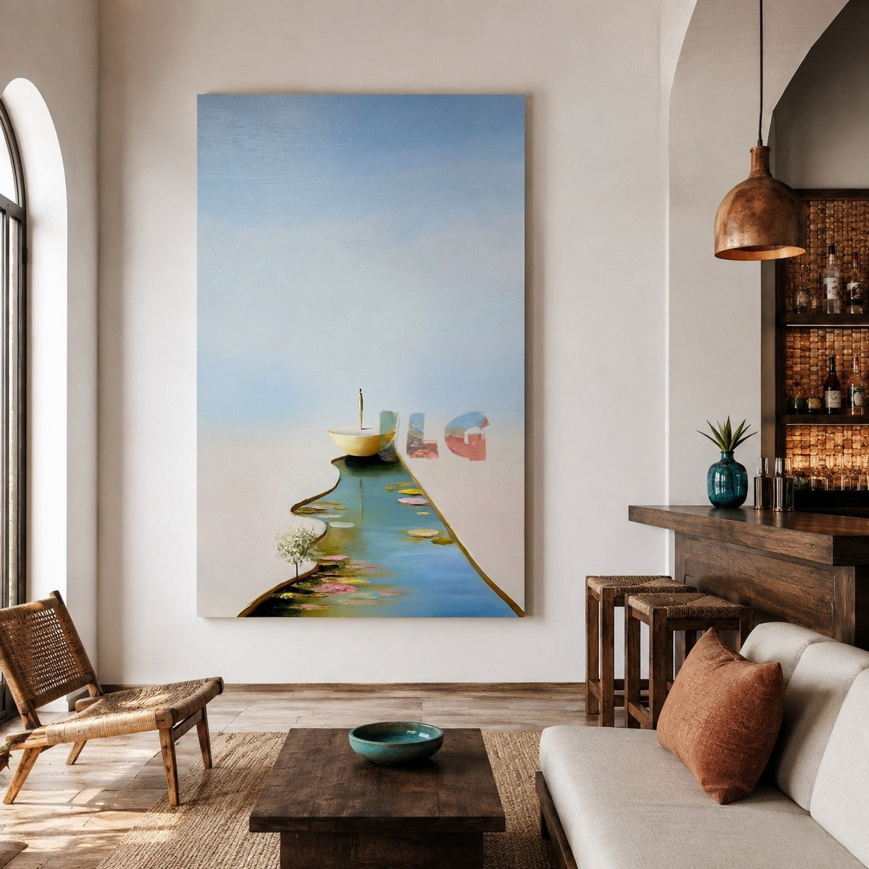 A Quiet Passage Beyond – Minimalist Surreal Landscape Wall Art
