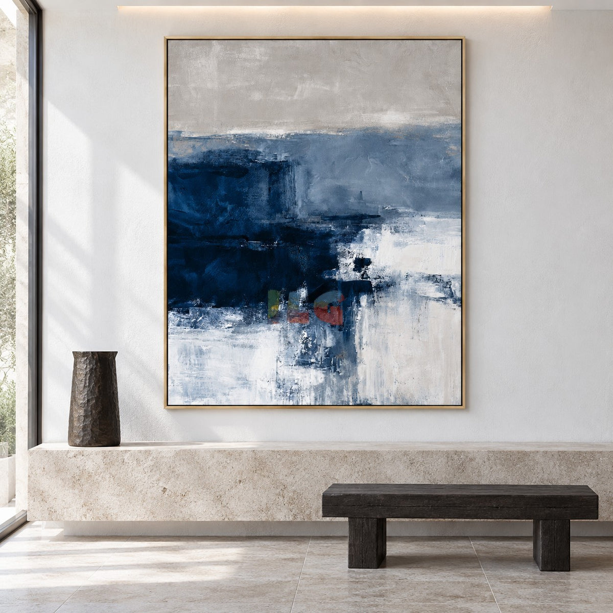 Arctic Blue Passage – Contemporary Abstract Ocean Texture Wall Art