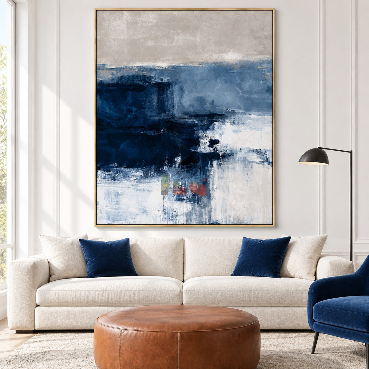 Arctic Blue Passage – Contemporary Abstract Ocean Texture Wall Art