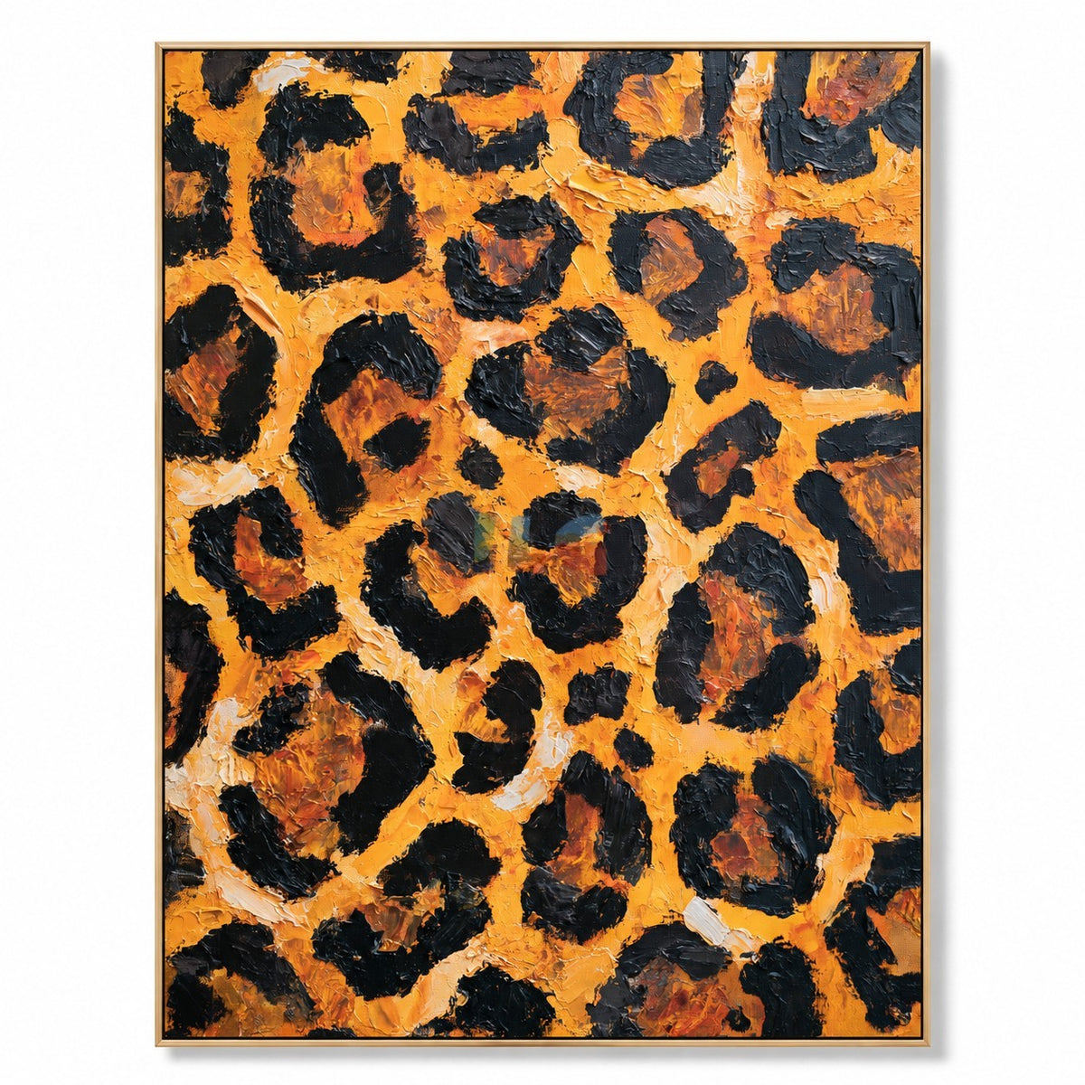 Wild Amber Spots – Abstract Leopard Texture Wall Art