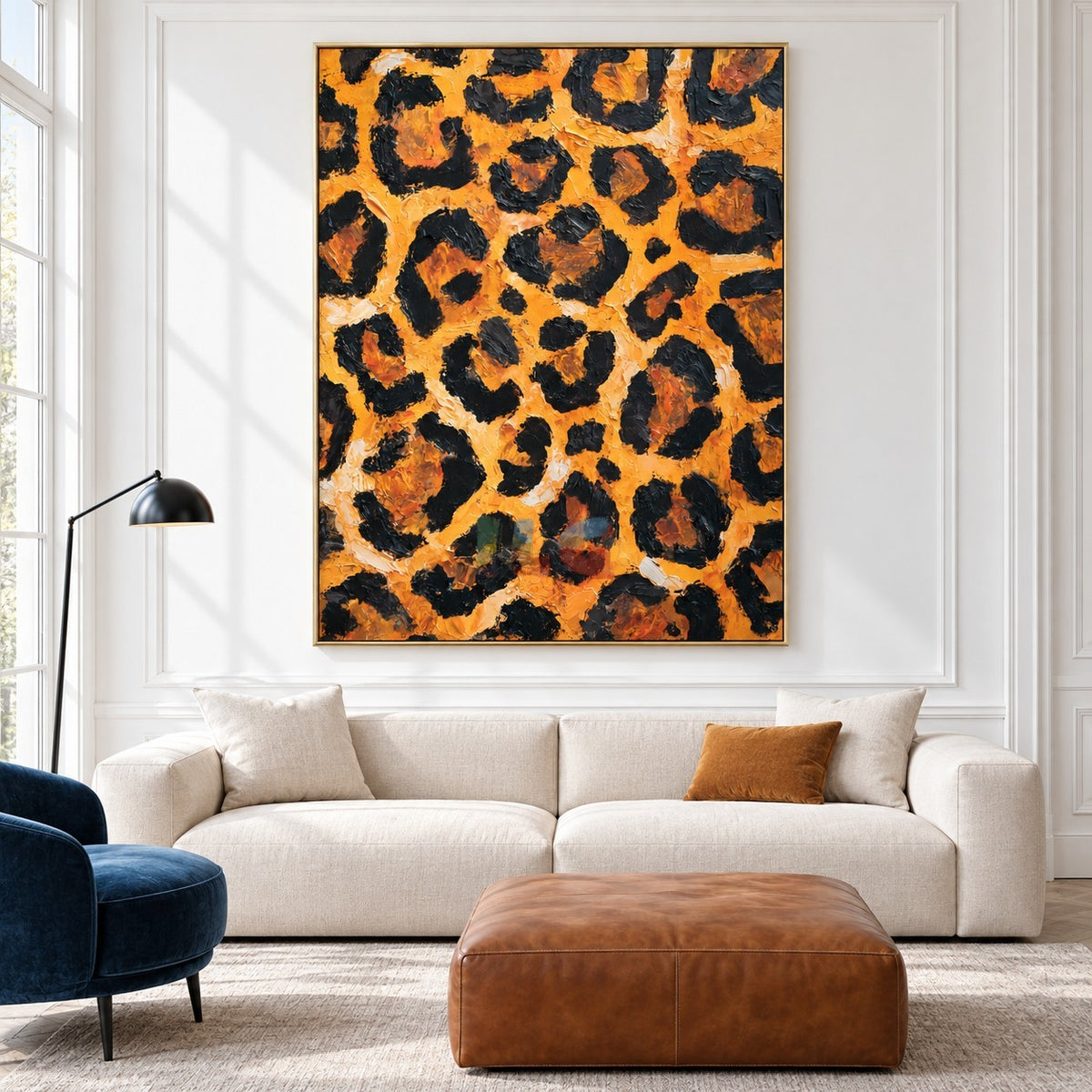 Wild Amber Spots – Abstract Leopard Texture Wall Art