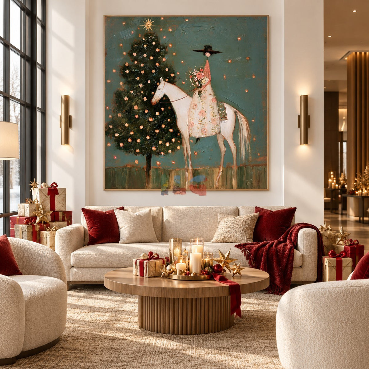 Enchanted Garden Rider – Figurative Horse Floral Wall Art