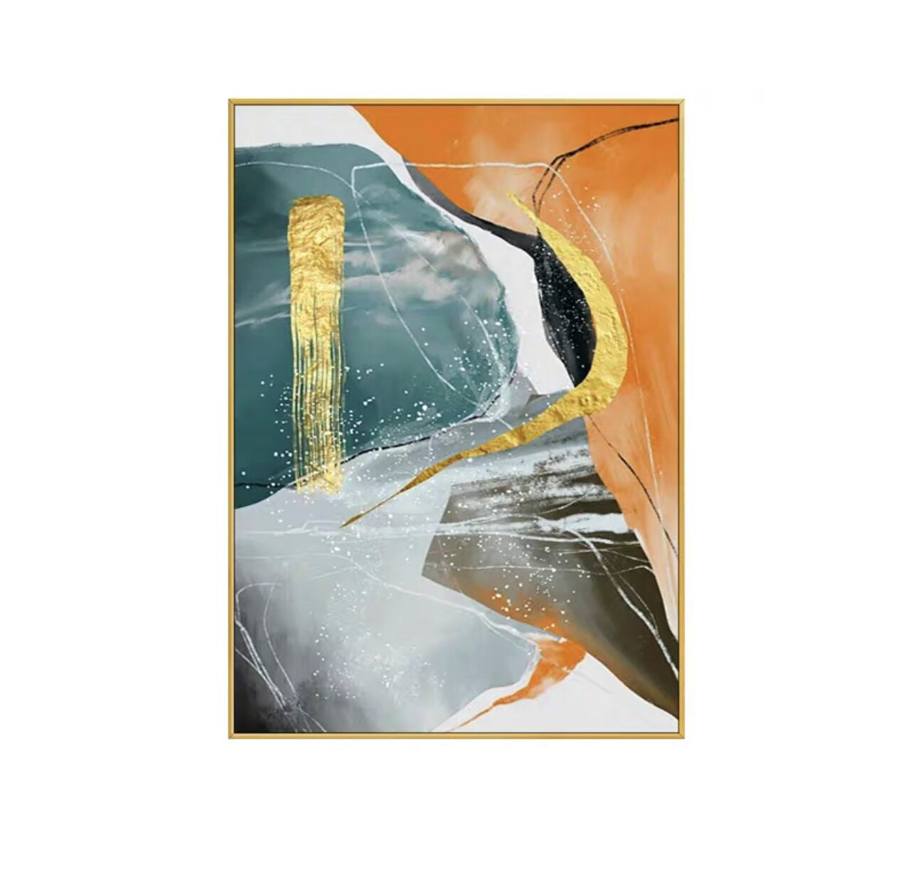Abstract Geometric Canvas: Elevate Minimalist Interiors