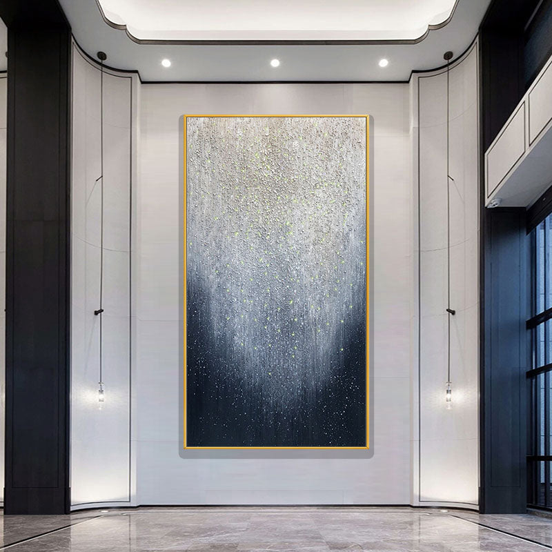 Minimalist Abstract Painting with Cascading Texture