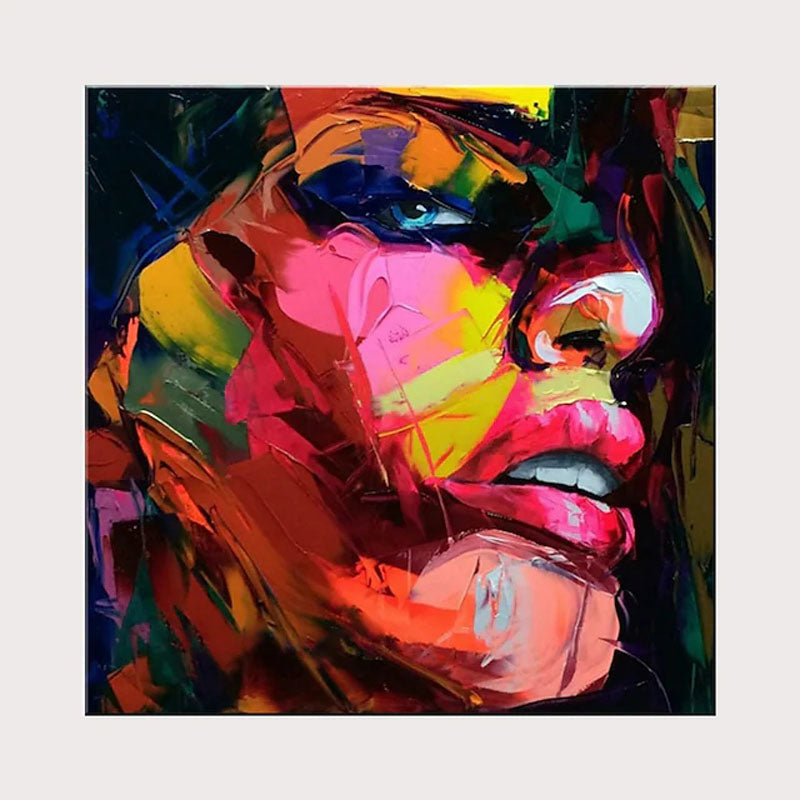 Vibrant Abstract Portrait: A Burst of Colorful Expressions