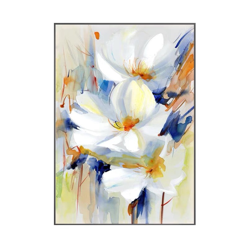 Vibrant Floral Watercolor Painting for Elegant Interiors