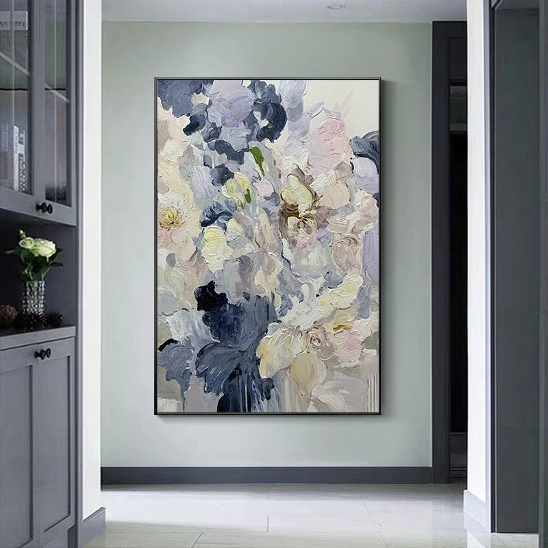 elegant abstract floral painting for modern decor