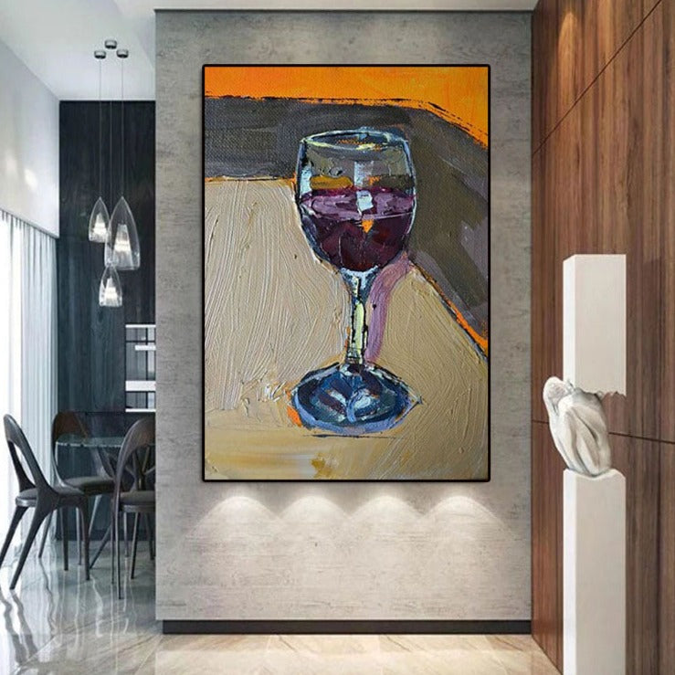 Le verre à vin abstrait