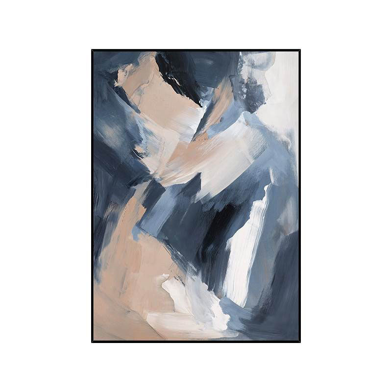 Abstract Modern Oil Painting - The Embrace Vertical Wall Art with ...