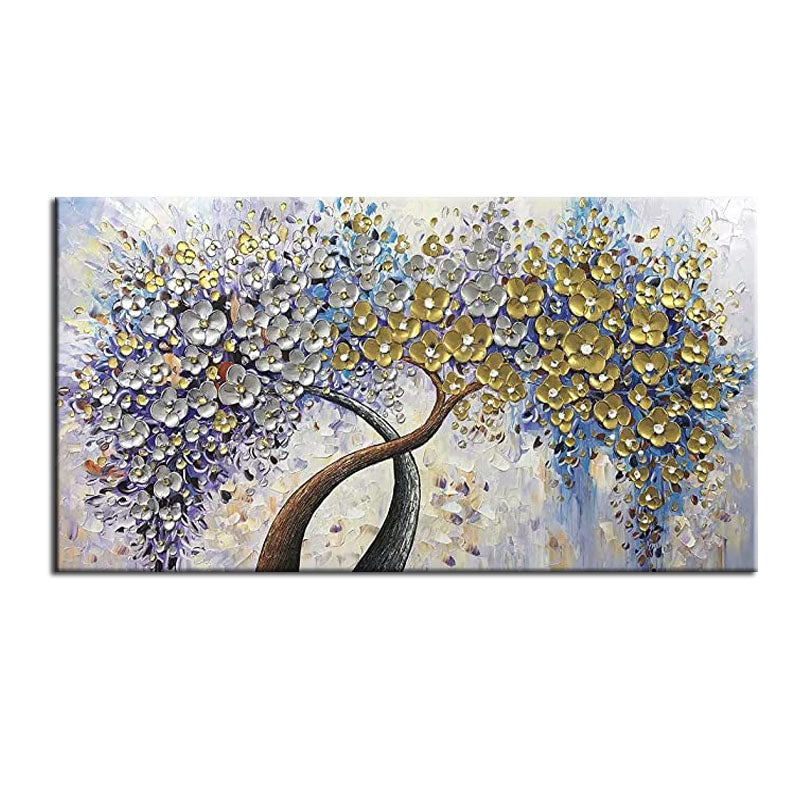 The Sentient Trees - Vibrant Abstract Floral Tree Painting for Living ...
